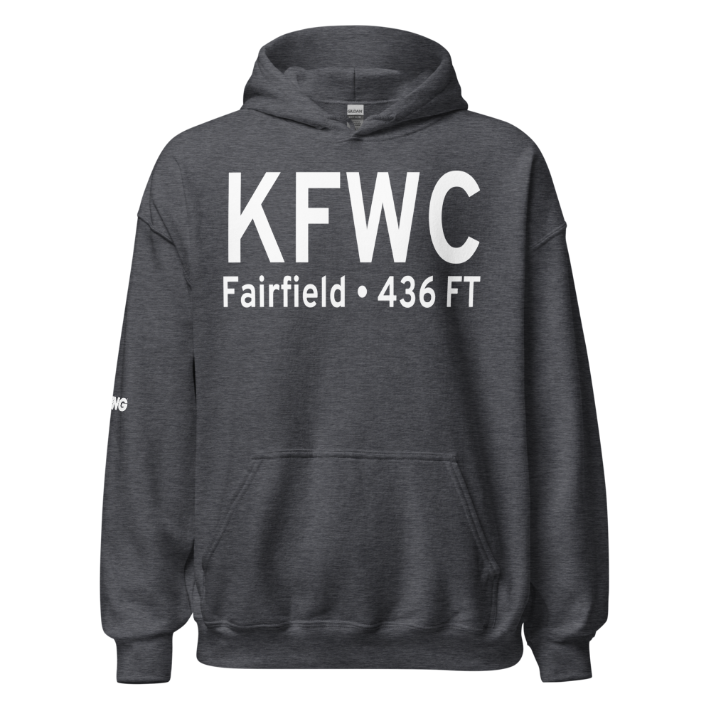 Fairfield Municipal Airport (KFWC) ICAO Hoodie Sweatshirt 