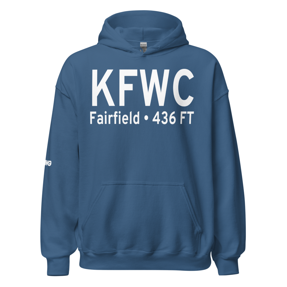 Fairfield Municipal Airport (KFWC) ICAO Hoodie Sweatshirt 