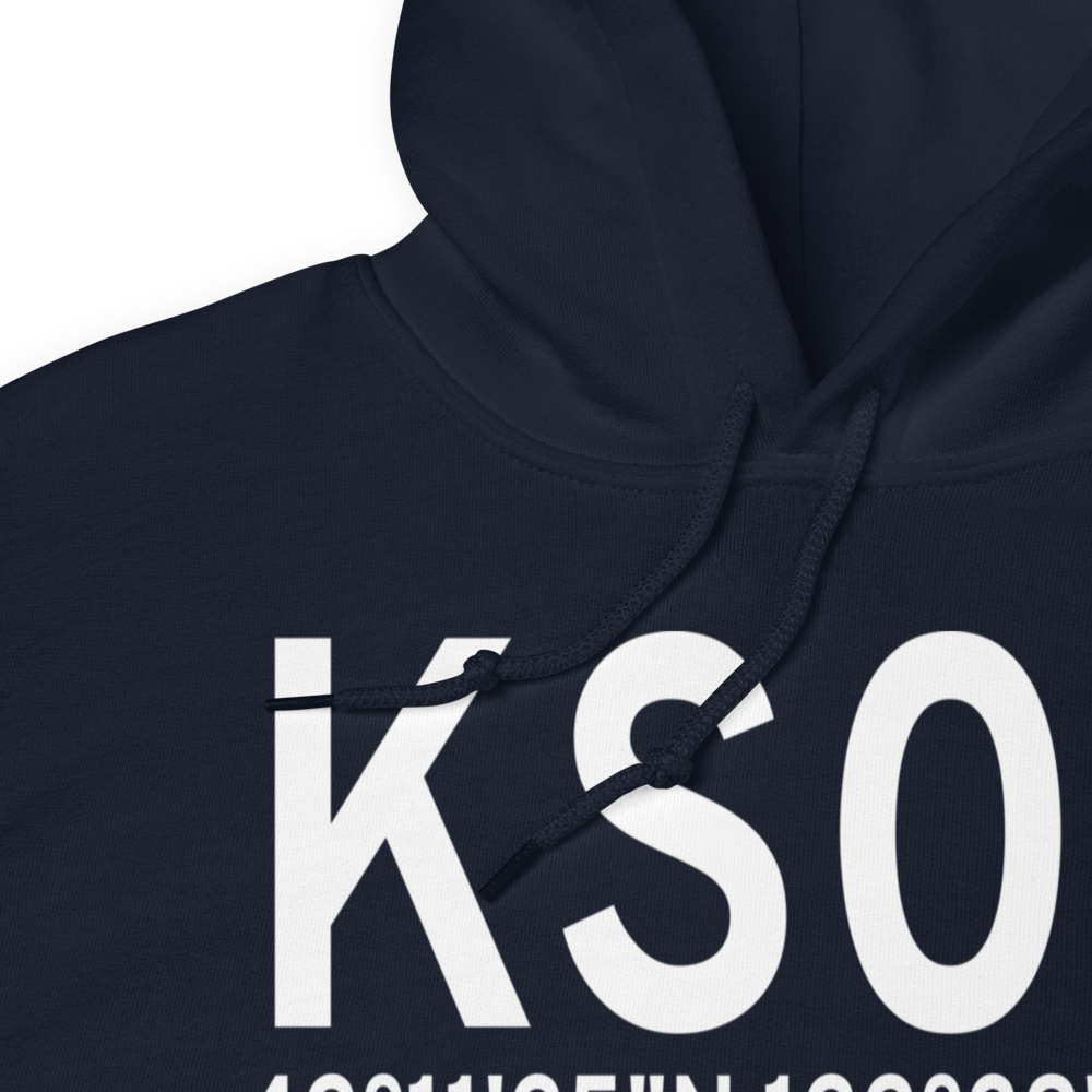 Ashland Municipal Sumner Parker Field (KS03) ICAO Hoodie Sweatshirt 