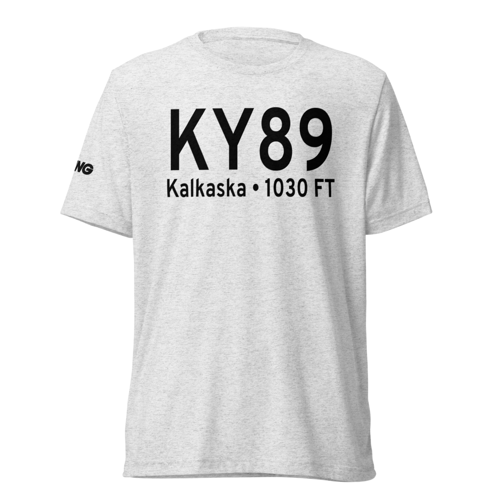 Kalkaska City Airport (KY89) ICAO Tri-blend T-Shirt 