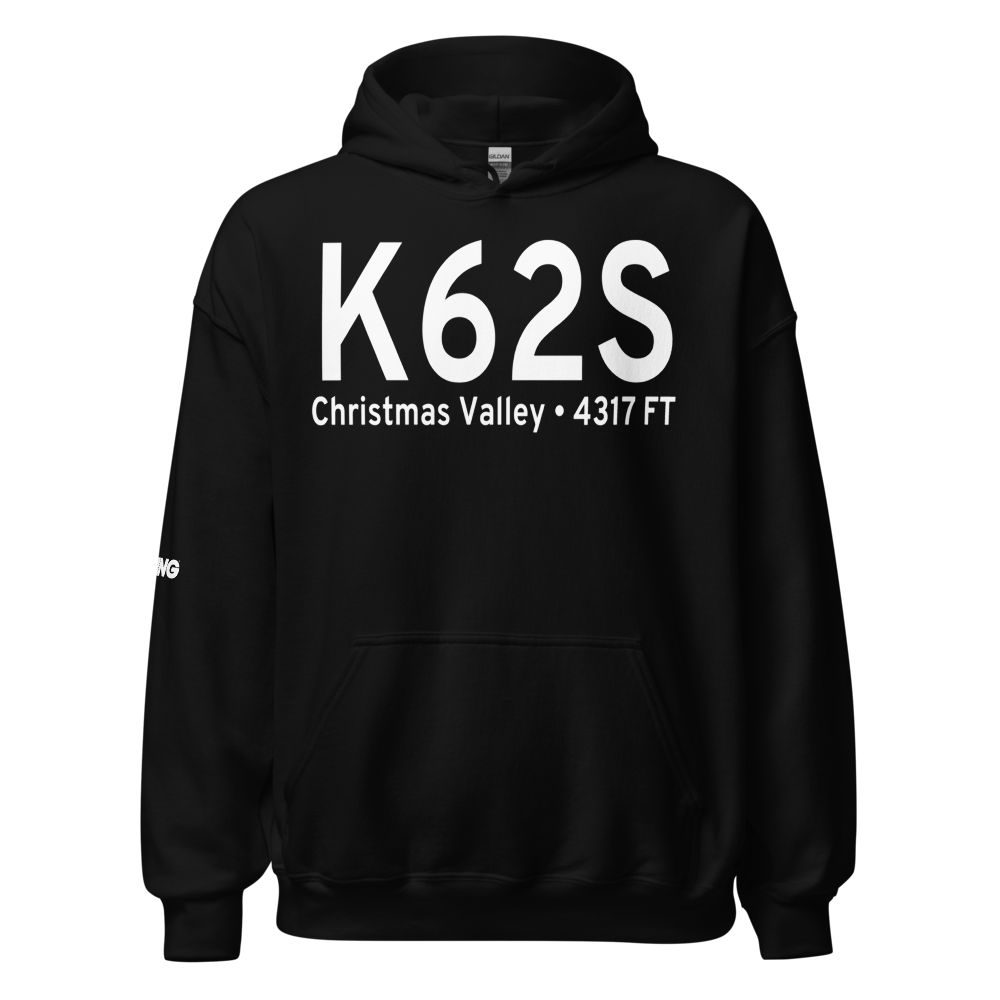 Christmas Valley Airport (K62S) ICAO Hoodie Sweatshirt 