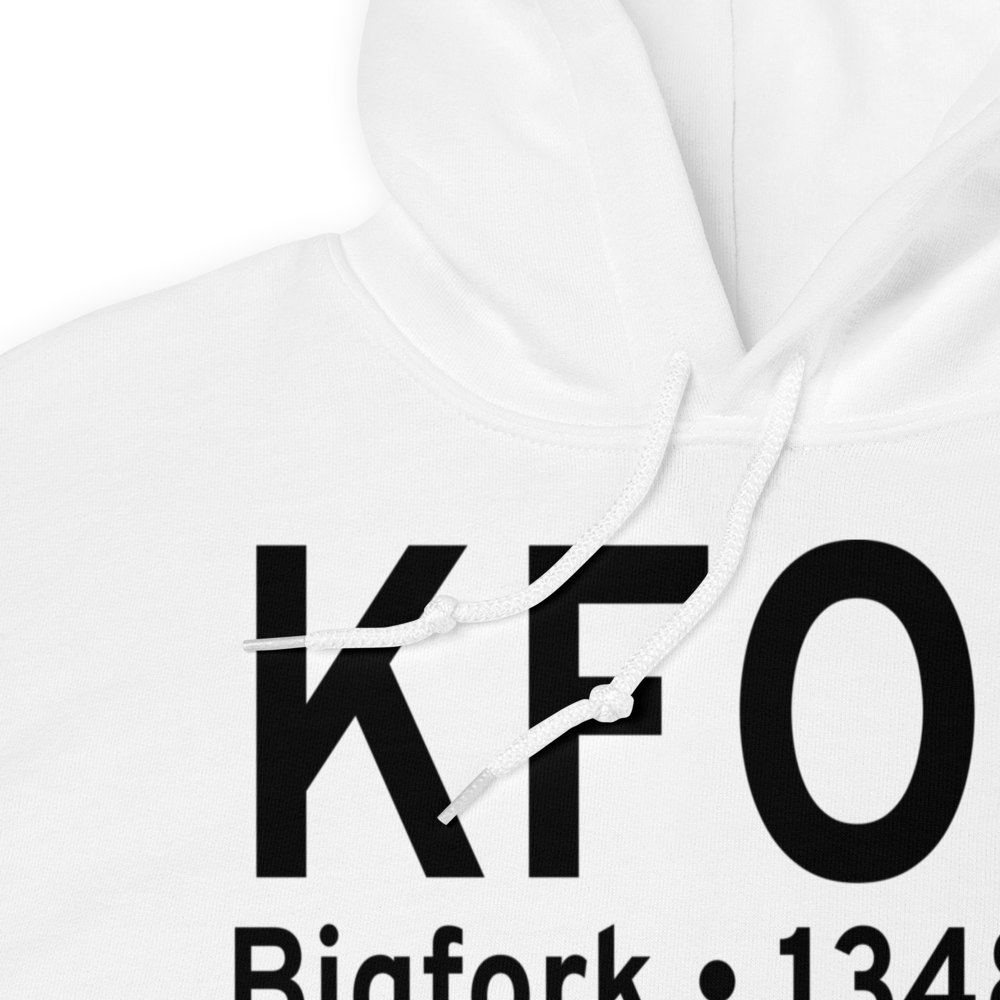 Bigfork Municipal Airport (KFOZ) ICAO Hoodie Sweatshirt 