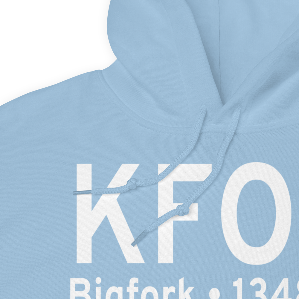 Bigfork Municipal Airport (KFOZ) ICAO Hoodie Sweatshirt 