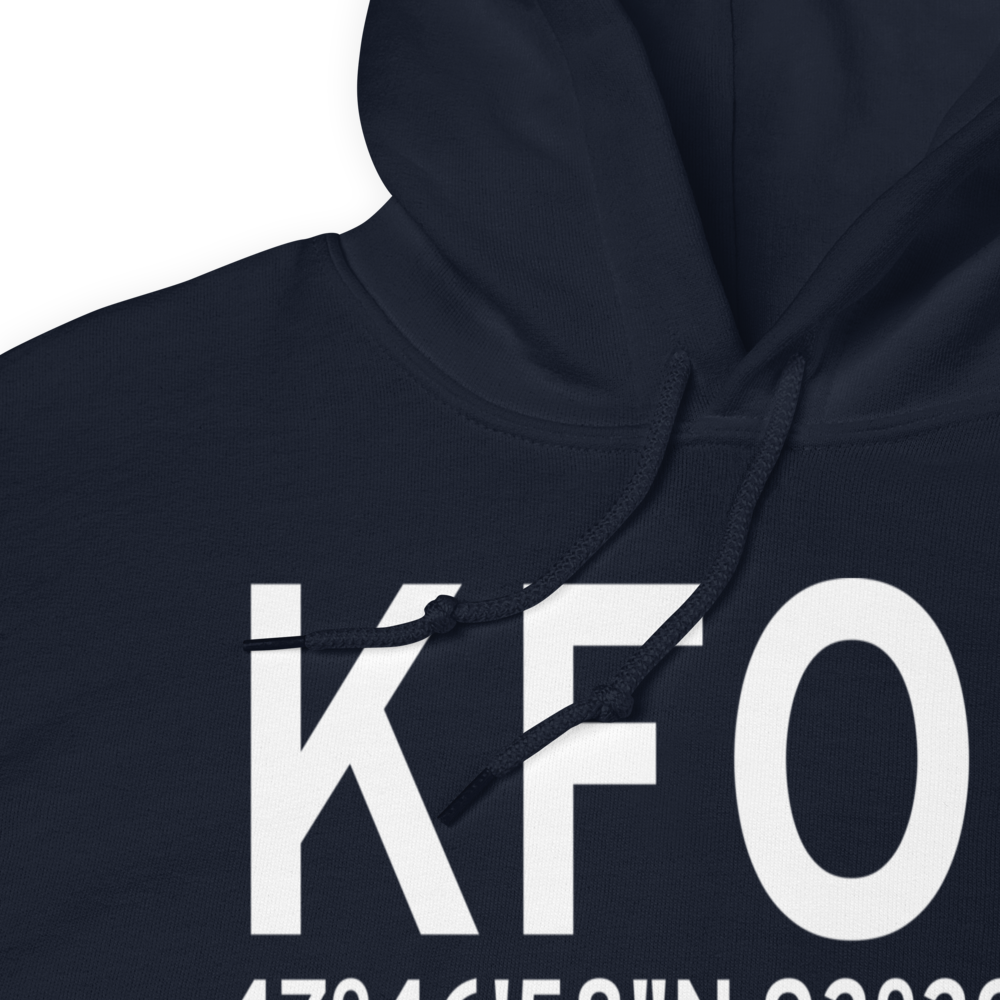 Bigfork Municipal Airport (KFOZ) ICAO Hoodie Sweatshirt 