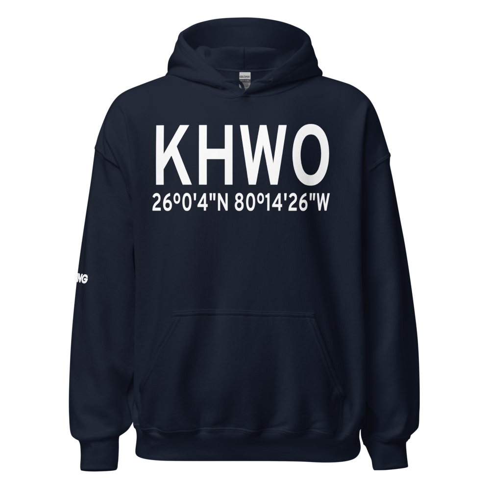 North Perry Airport (KHWO) ICAO Hoodie Sweatshirt 