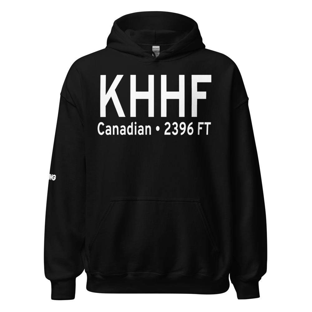 Hemphill County Airport (KHHF) ICAO Hoodie Sweatshirt 