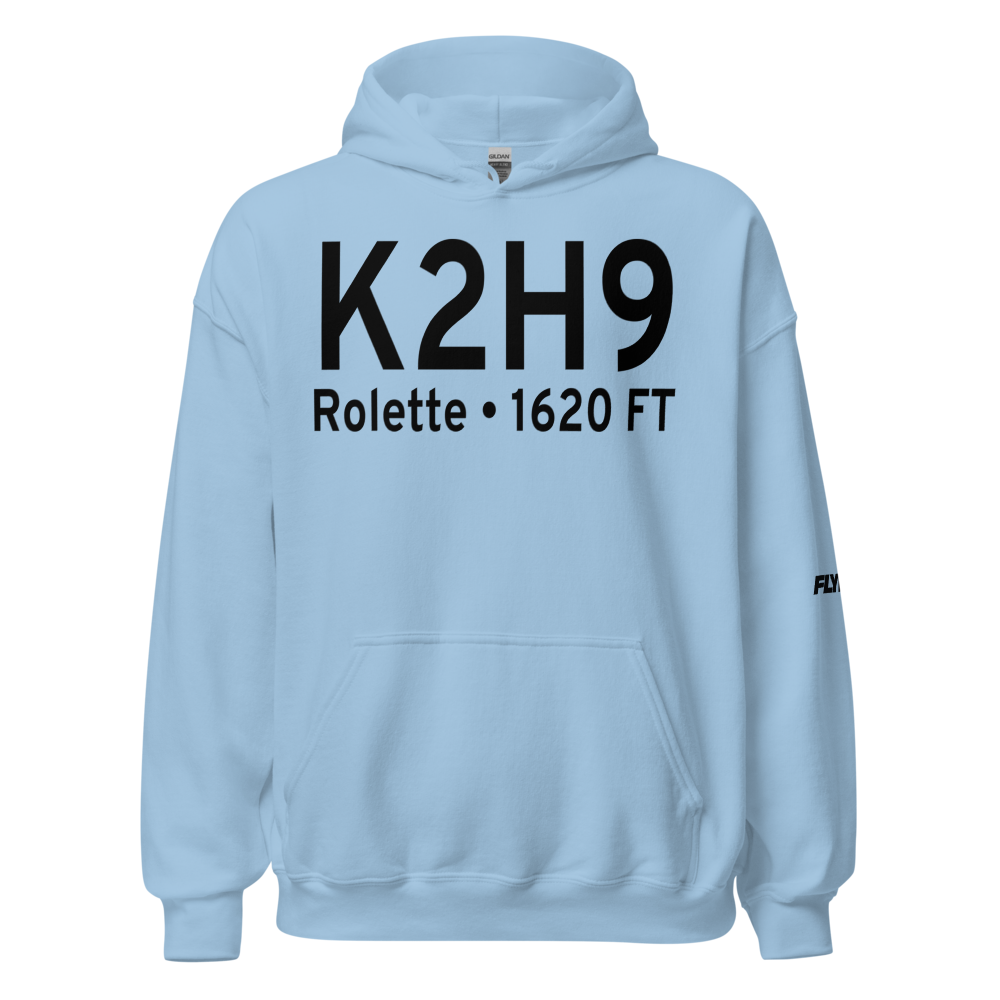 Rolette Airport (K2H9) ICAO Hoodie Sweatshirt 