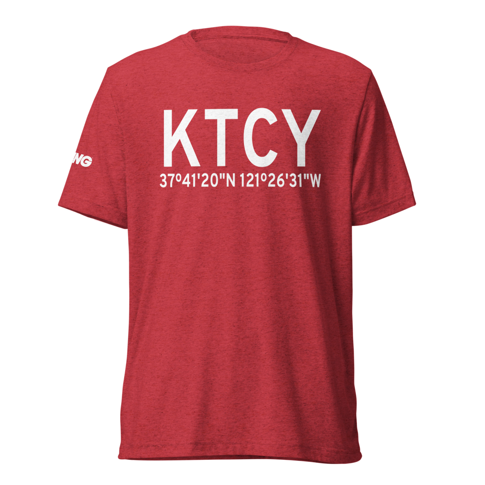 Tracy Municipal Airport (KTCY) ICAO Tri-blend T-Shirt 