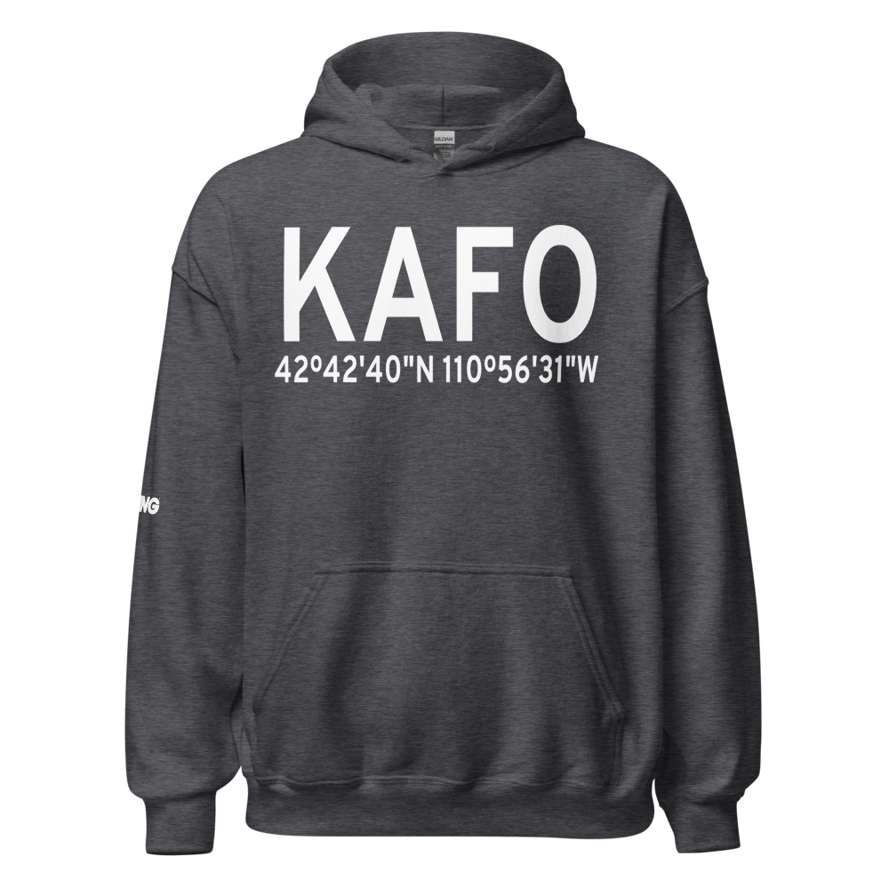 Afton Municipal Airport (KAFO) ICAO Hoodie Sweatshirt 