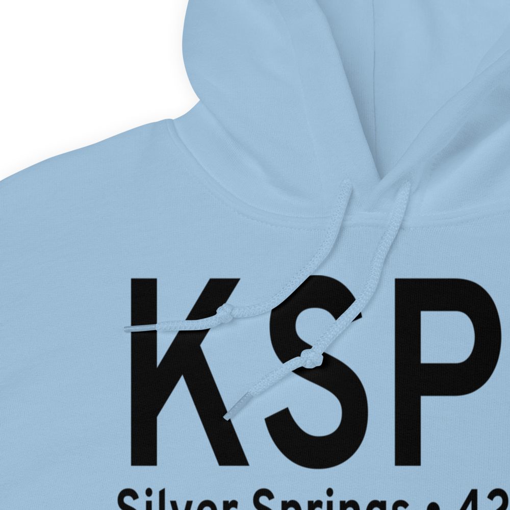 Silver Springs Airport (KSPZ) ICAO Hoodie Sweatshirt 