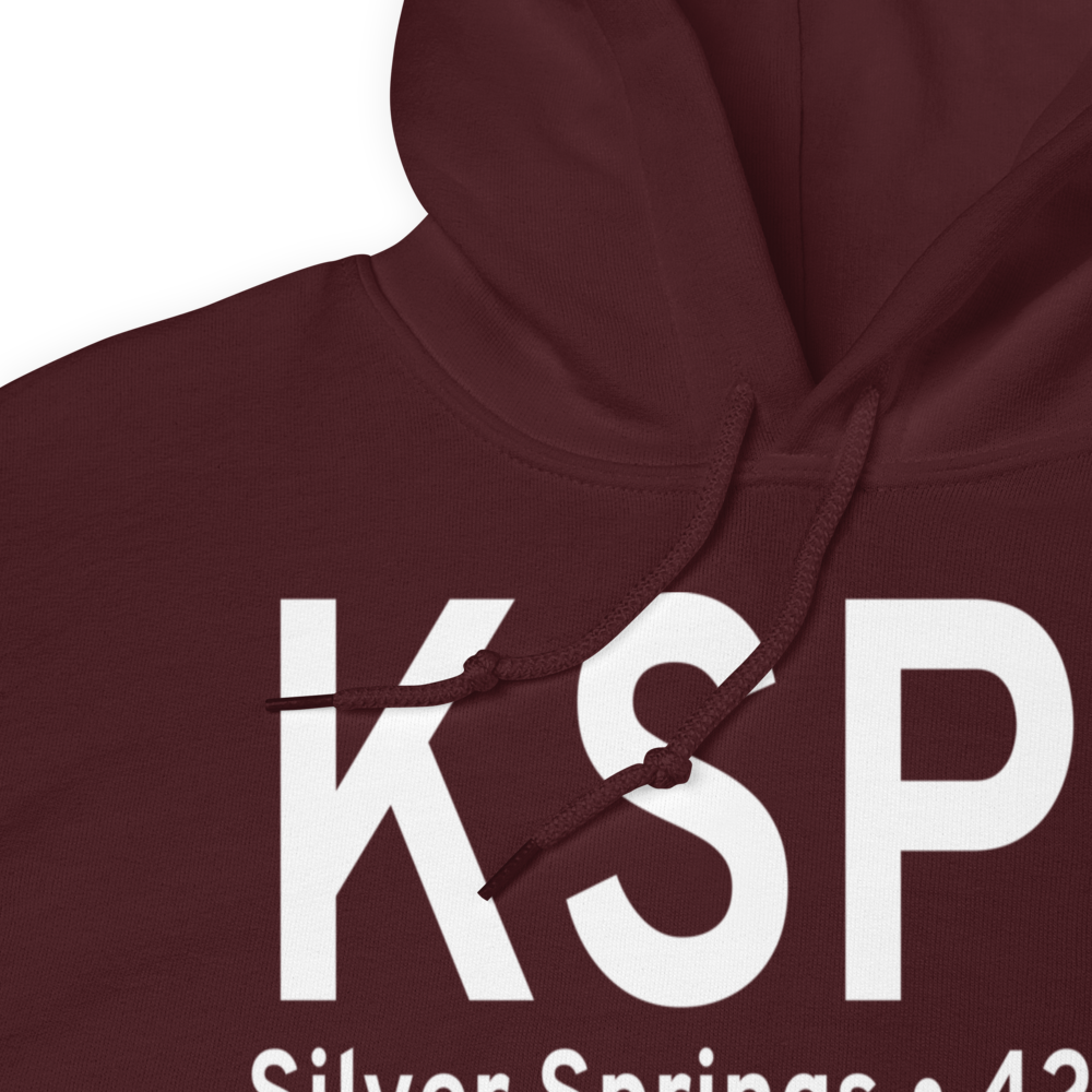 Silver Springs Airport (KSPZ) ICAO Hoodie Sweatshirt 