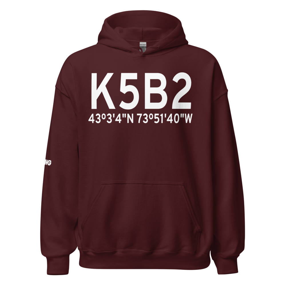 Saratoga County Airport (K5B2) ICAO Hoodie Sweatshirt 