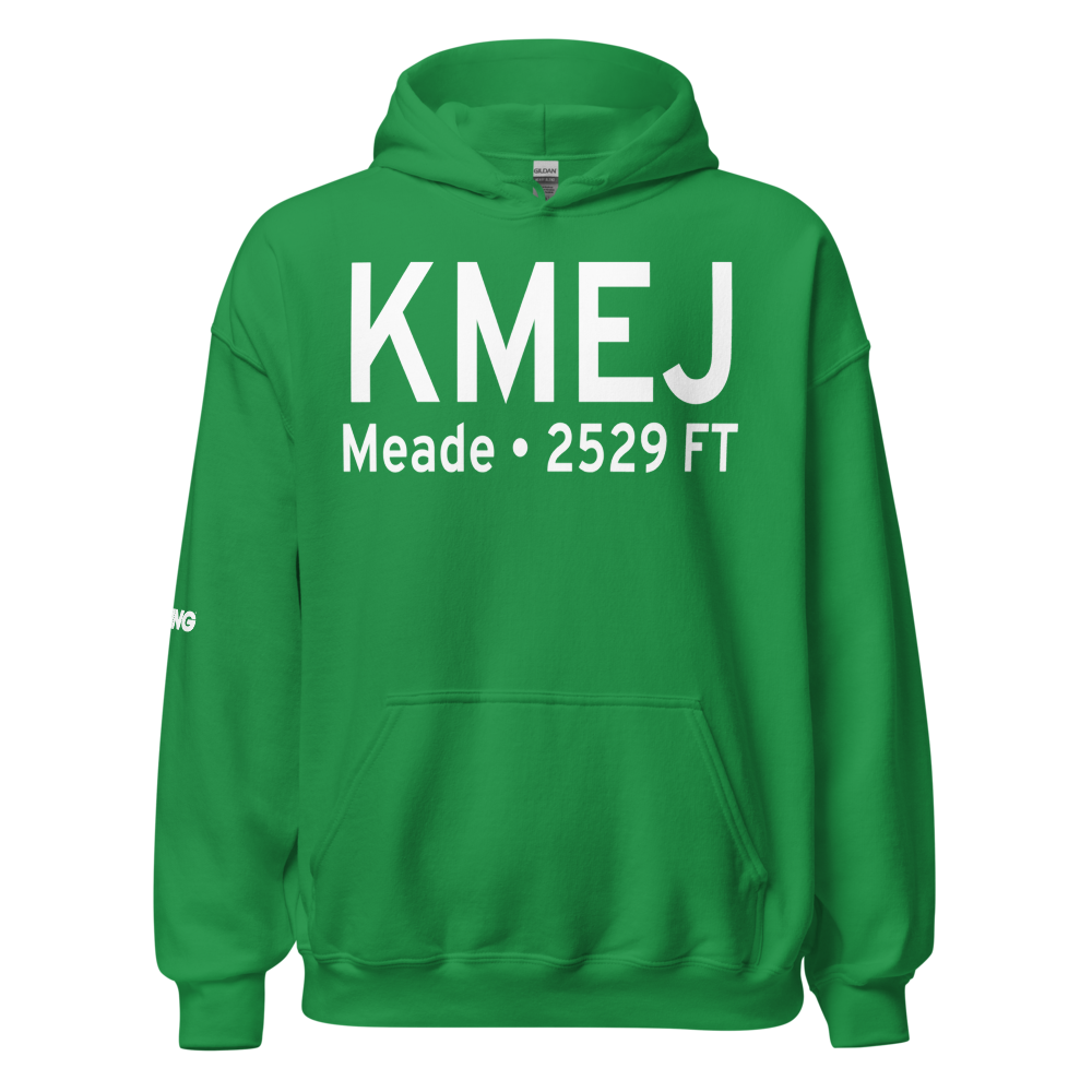 Meade Municipal Airport (KMEJ) ICAO Hoodie Sweatshirt 