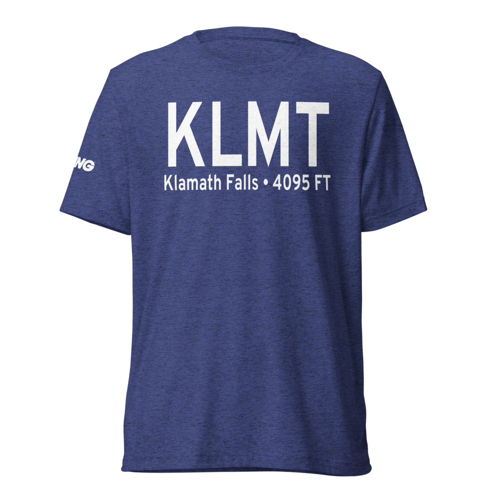 Crater Lake-Klamath Regional Airport (KLMT) ICAO Tri-blend T-Shirt 