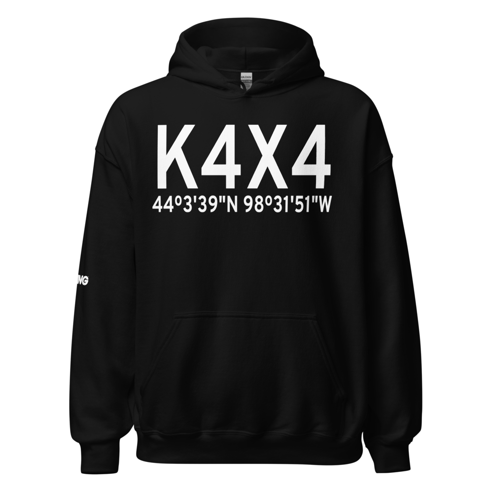 Wessington Springs Airport (K4X4) ICAO Hoodie Sweatshirt 