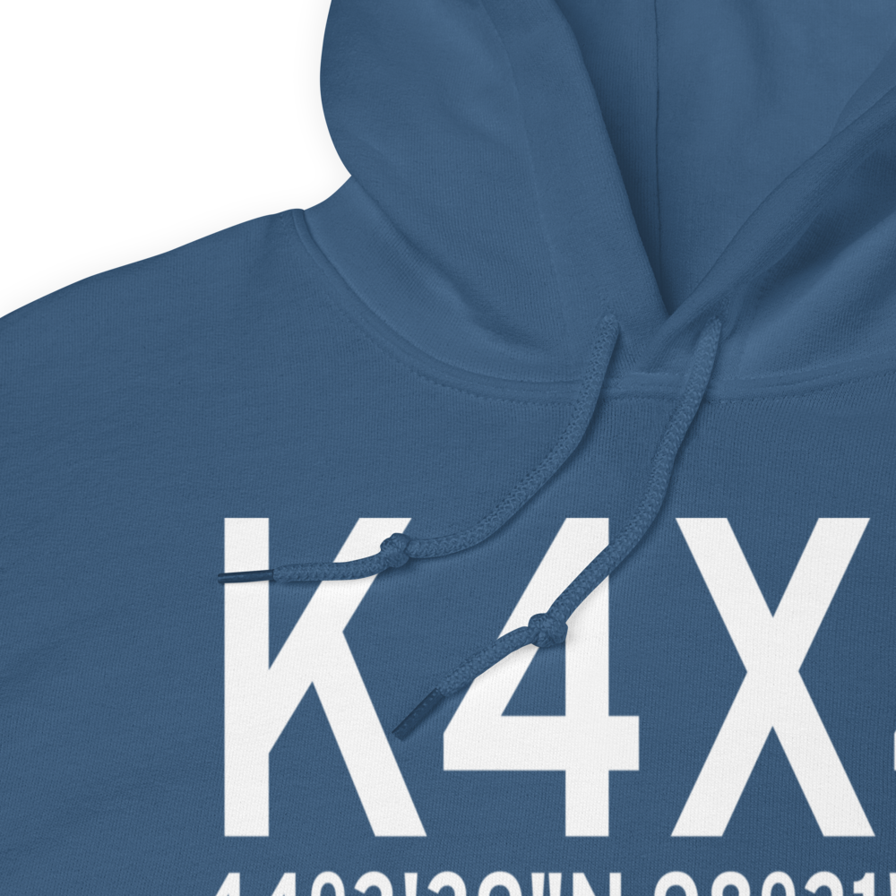Wessington Springs Airport (K4X4) ICAO Hoodie Sweatshirt 