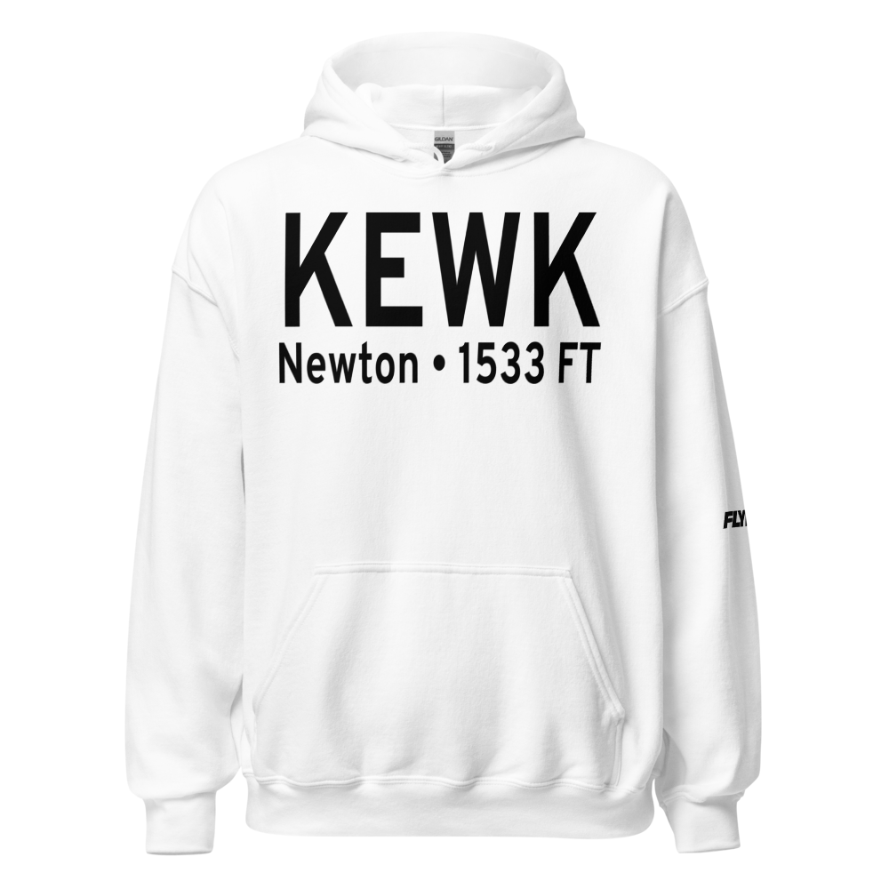 Newton City-County Airport (KEWK) ICAO Hoodie Sweatshirt 