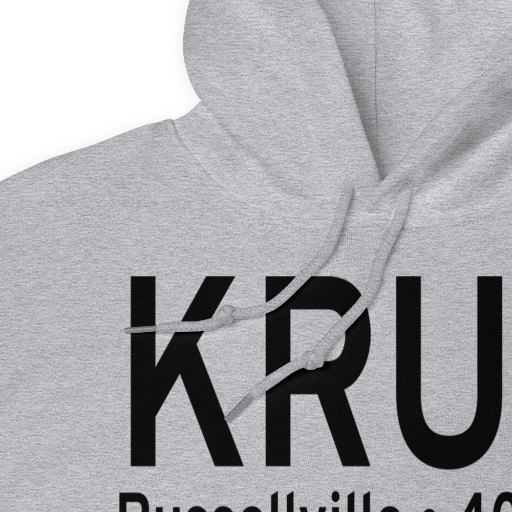 Russellville Regional Airport (KRUE) ICAO Hoodie Sweatshirt 