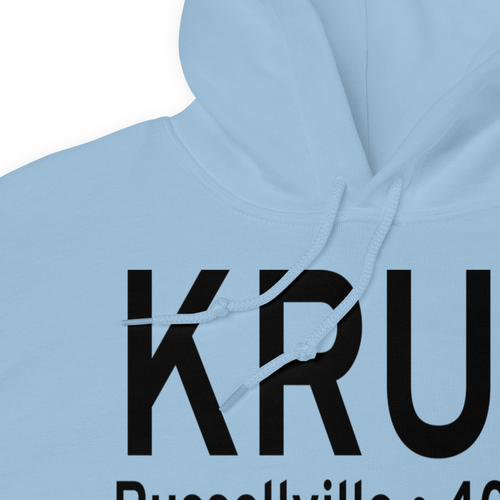 Russellville Regional Airport (KRUE) ICAO Hoodie Sweatshirt 
