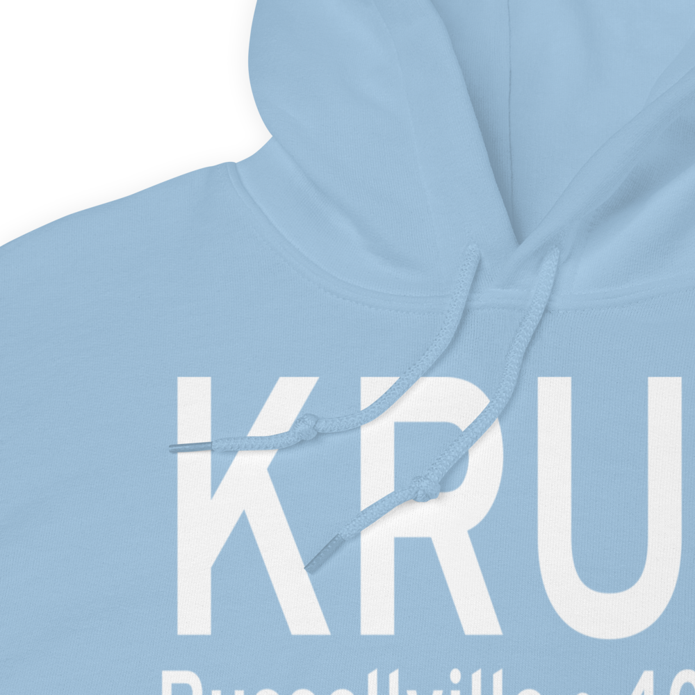 Russellville Regional Airport (KRUE) ICAO Hoodie Sweatshirt 