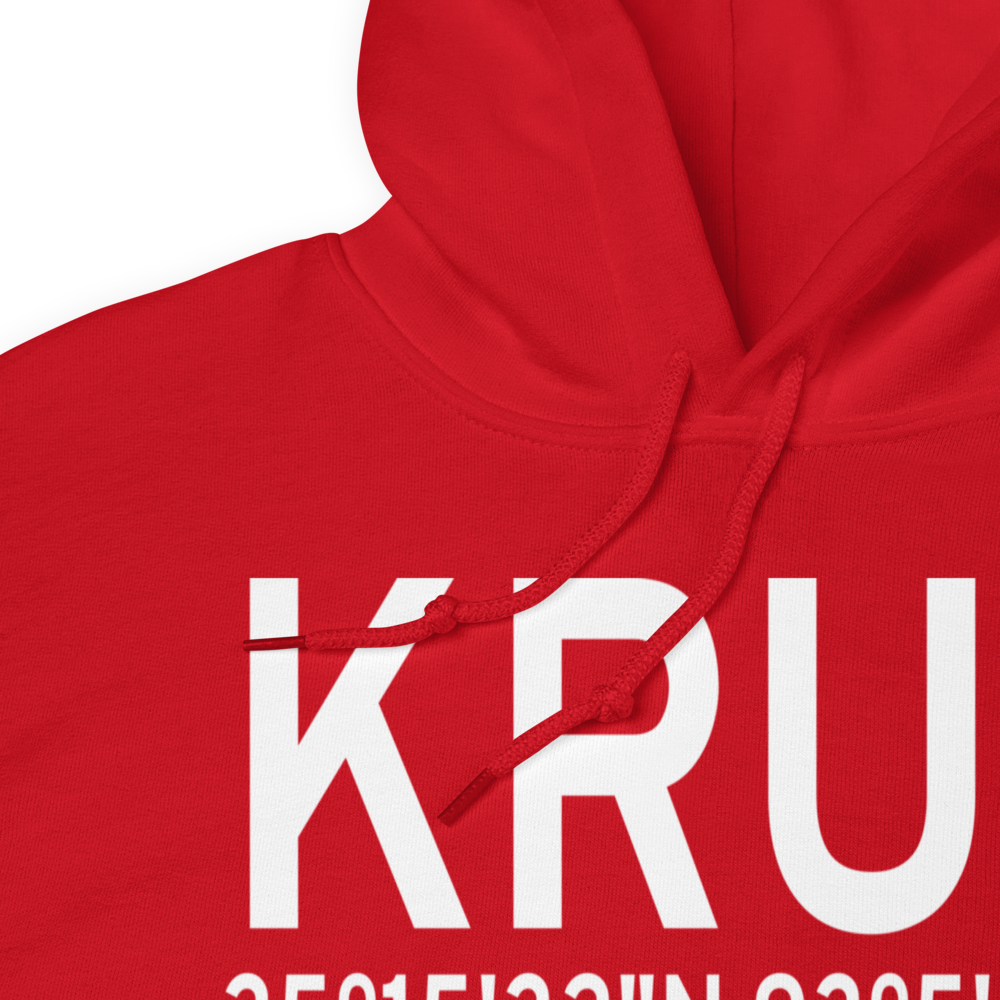 Russellville Regional Airport (KRUE) ICAO Hoodie Sweatshirt 