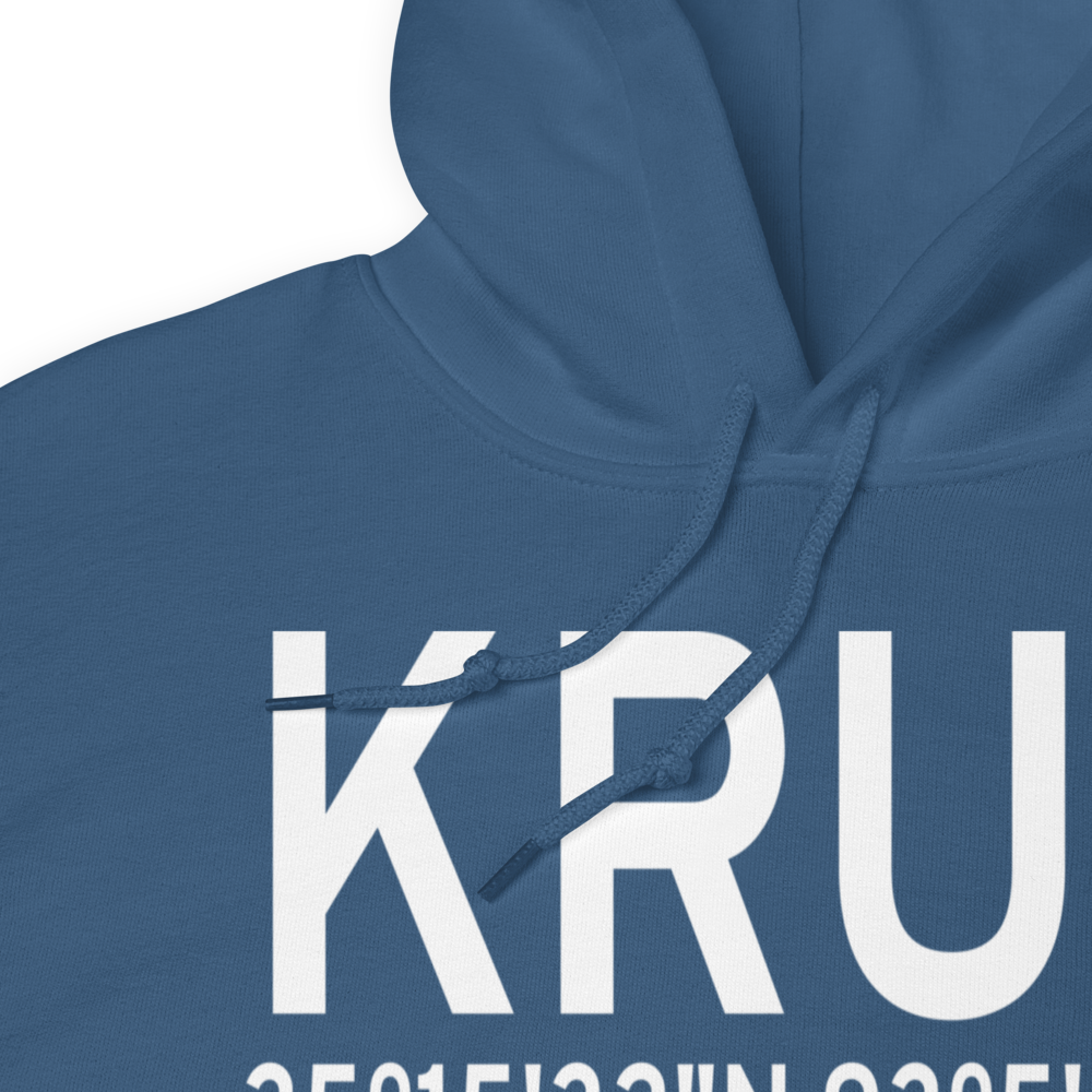 Russellville Regional Airport (KRUE) ICAO Hoodie Sweatshirt 