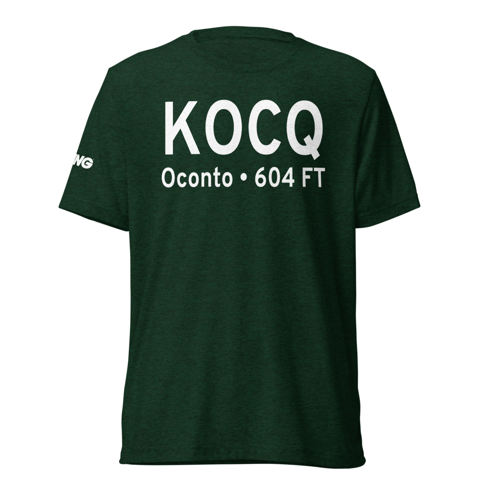 J. Douglas Bake Memorial Airport (KOCQ) ICAO Tri-blend T-Shirt 