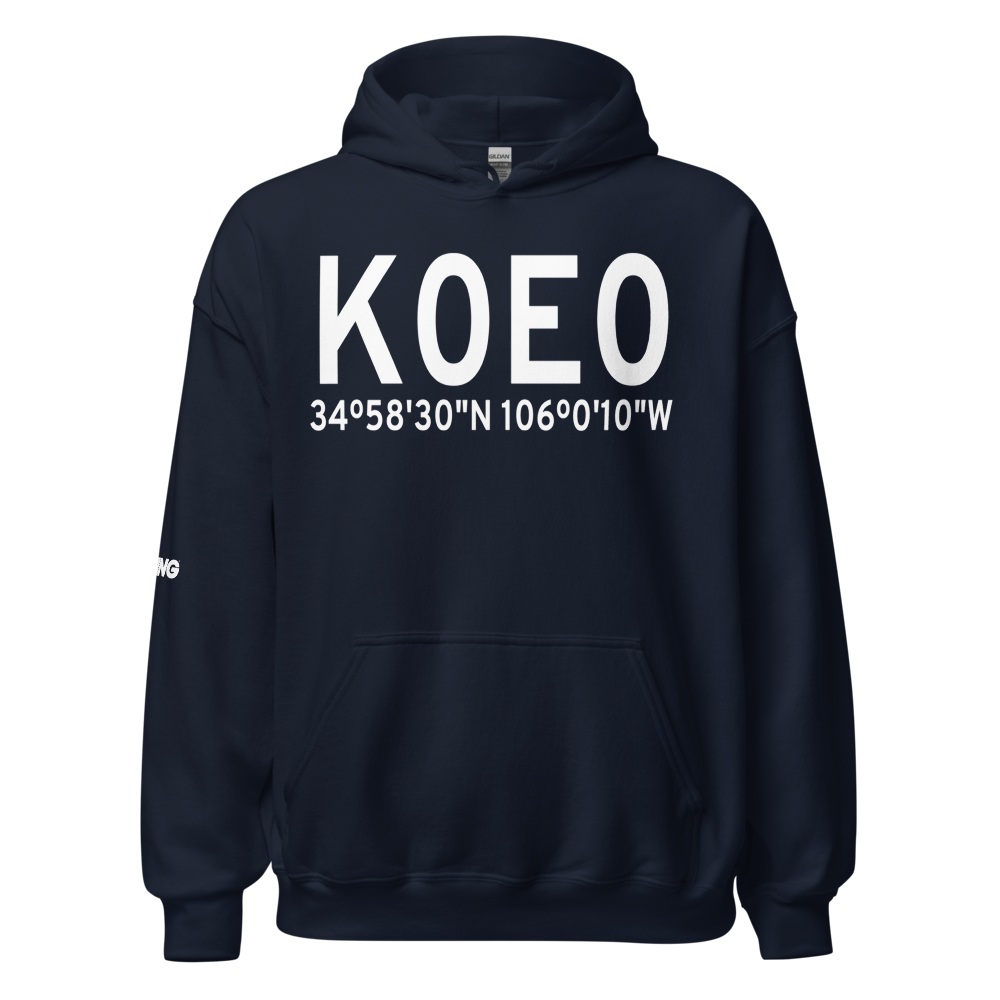 Moriarty Municipal Airport (K0E0) ICAO Hoodie Sweatshirt 