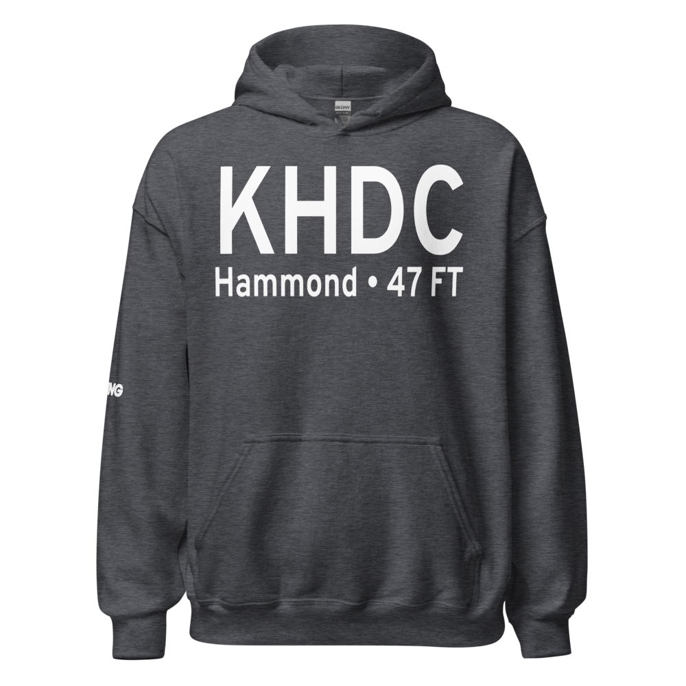 Hammond Northshore Regional Airport (KHDC) ICAO Hoodie Sweatshirt 