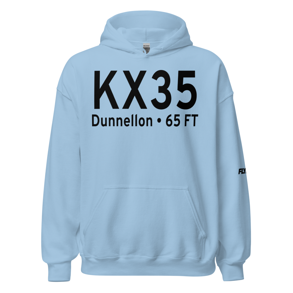 Dunnellon Marion Co & Park of Commerce Airport (KX35) ICAO Hoodie Sweatshirt 