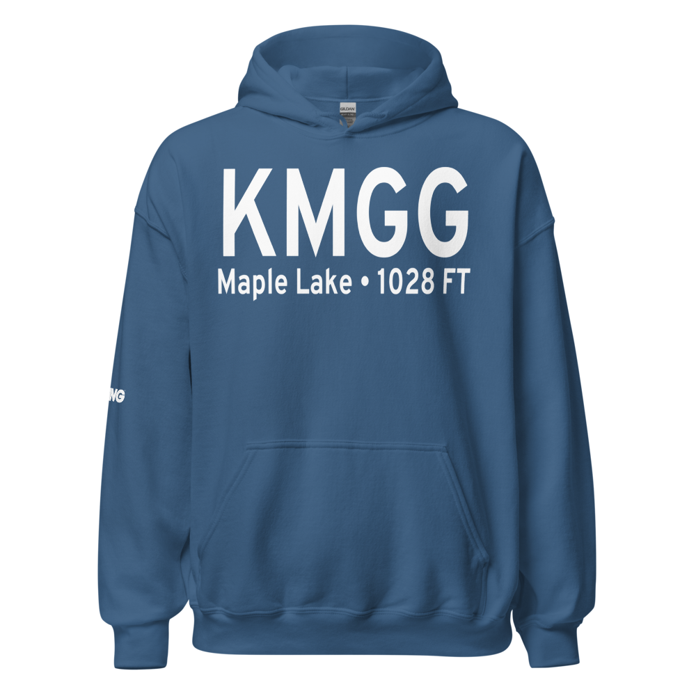 Maple Lake Municipal Airport (KMGG) ICAO Hoodie Sweatshirt 