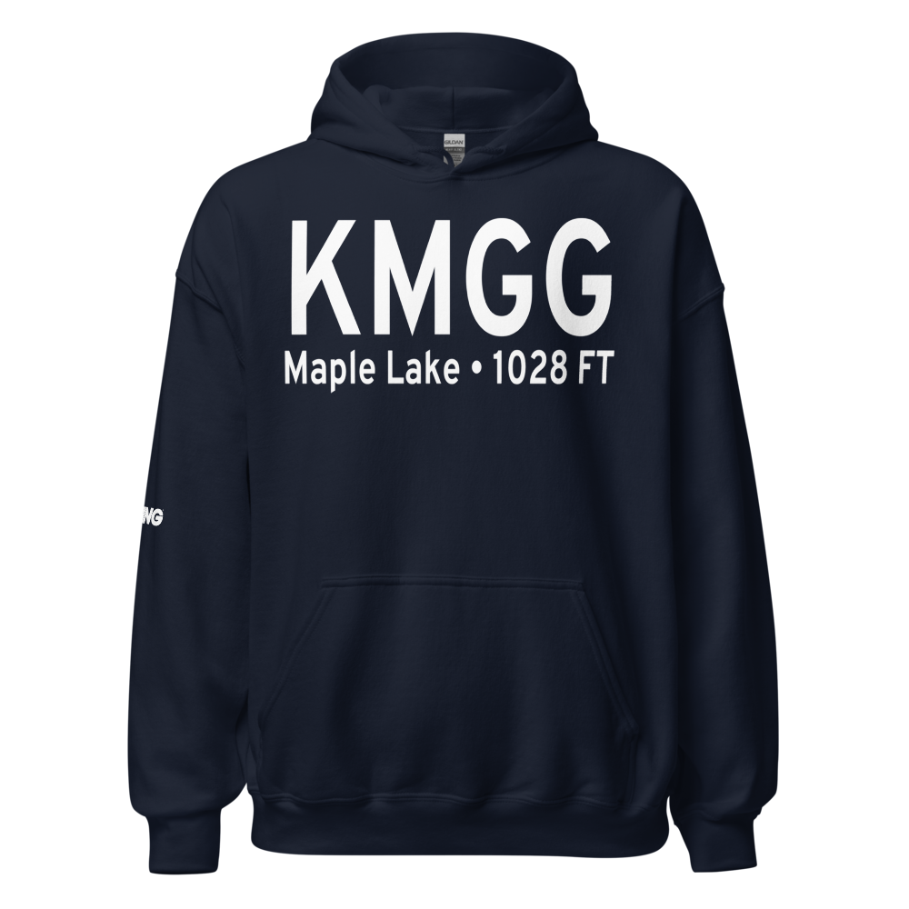 Maple Lake Municipal Airport (KMGG) ICAO Hoodie Sweatshirt 