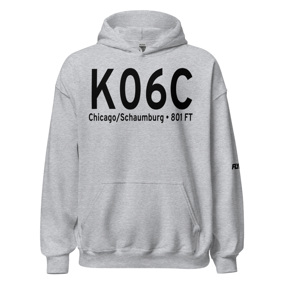 Schaumburg Regional Airport (K06C) ICAO Hoodie Sweatshirt 
