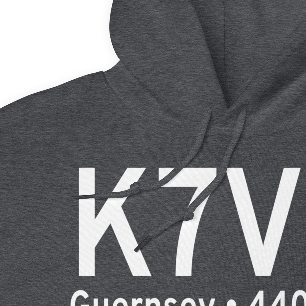 Camp Guernsey Airport (K7V6) ICAO Hoodie Sweatshirt 