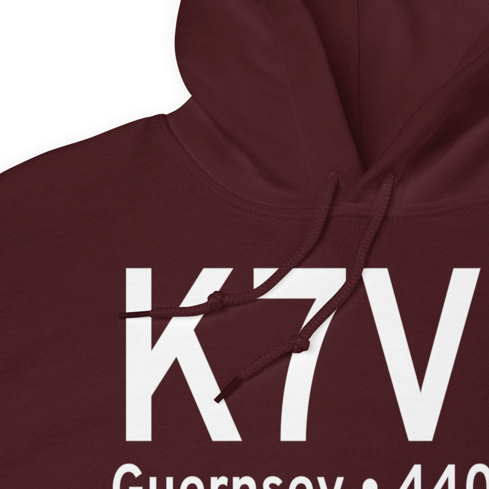Camp Guernsey Airport (K7V6) ICAO Hoodie Sweatshirt 