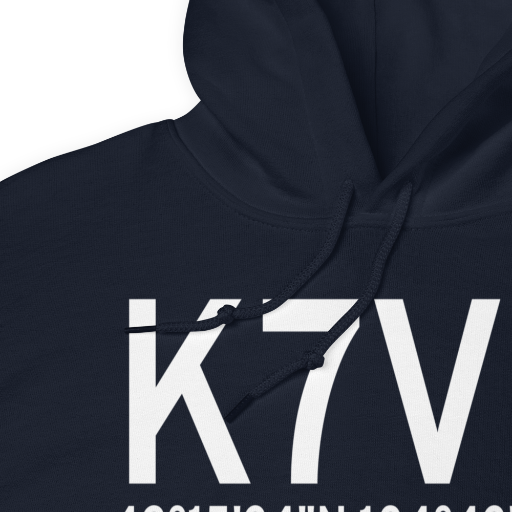 Camp Guernsey Airport (K7V6) ICAO Hoodie Sweatshirt 