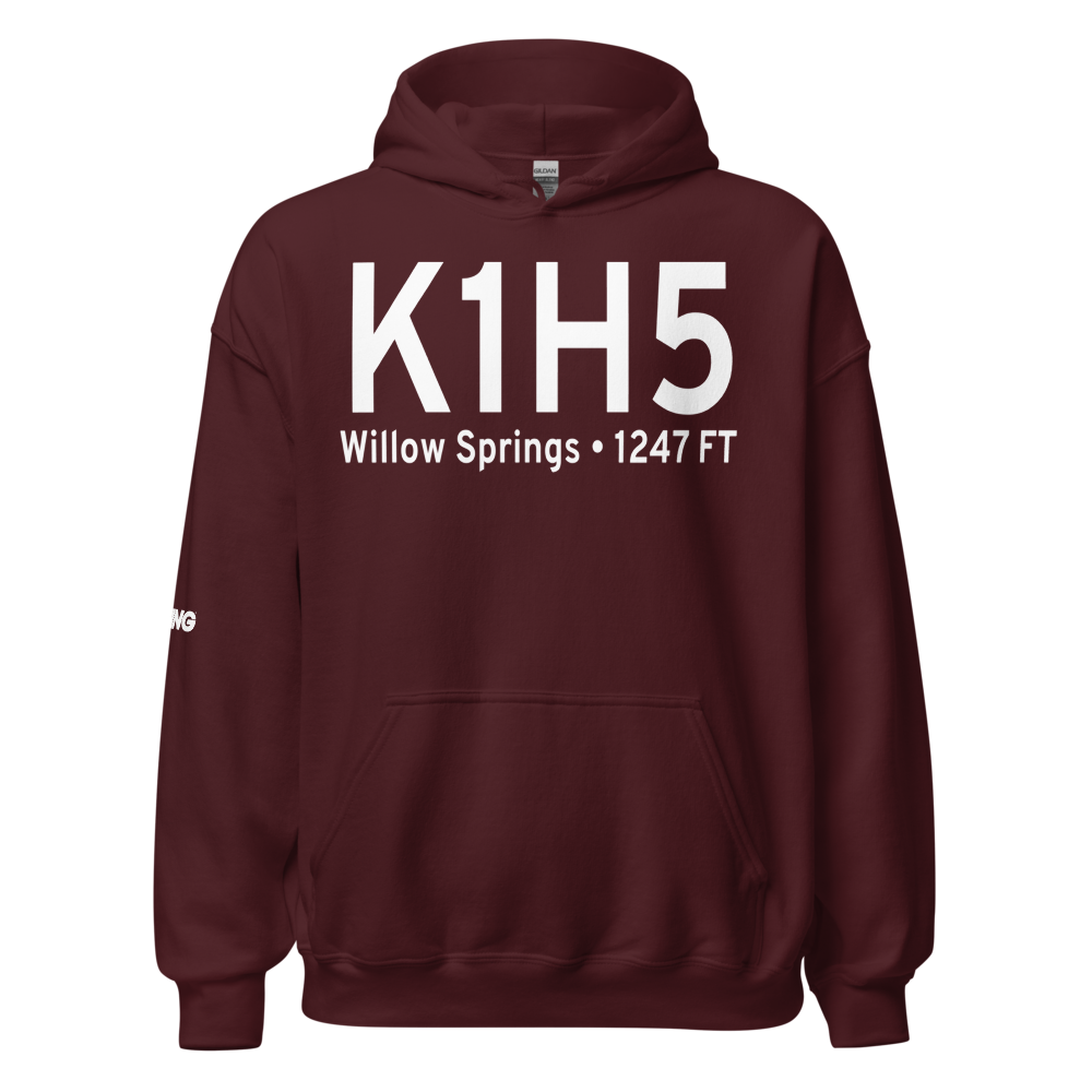 Willow Springs Memorial Airport (K1H5) ICAO Hoodie Sweatshirt 