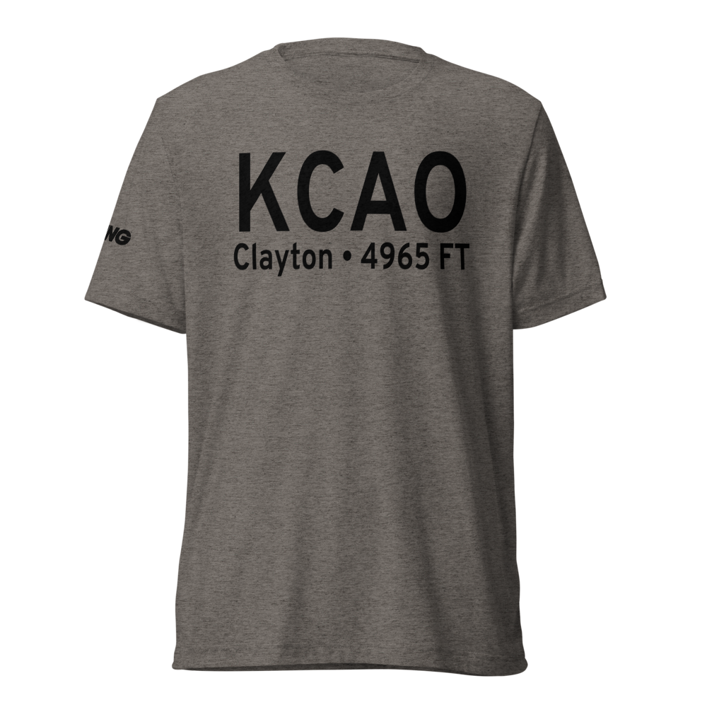 Clayton Municipal Airpark (KCAO) ICAO Tri-blend T-Shirt 