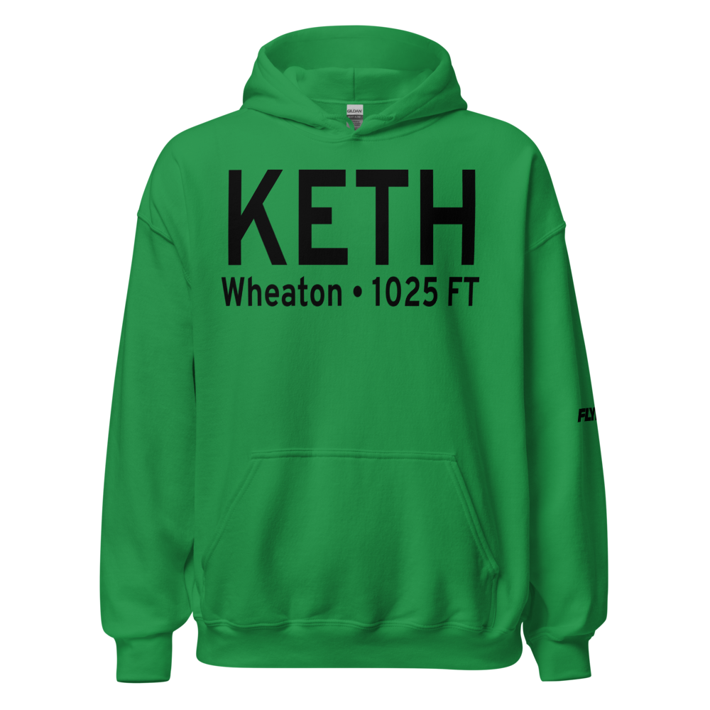 Wheaton Municipal Airport (KETH) ICAO Hoodie Sweatshirt 