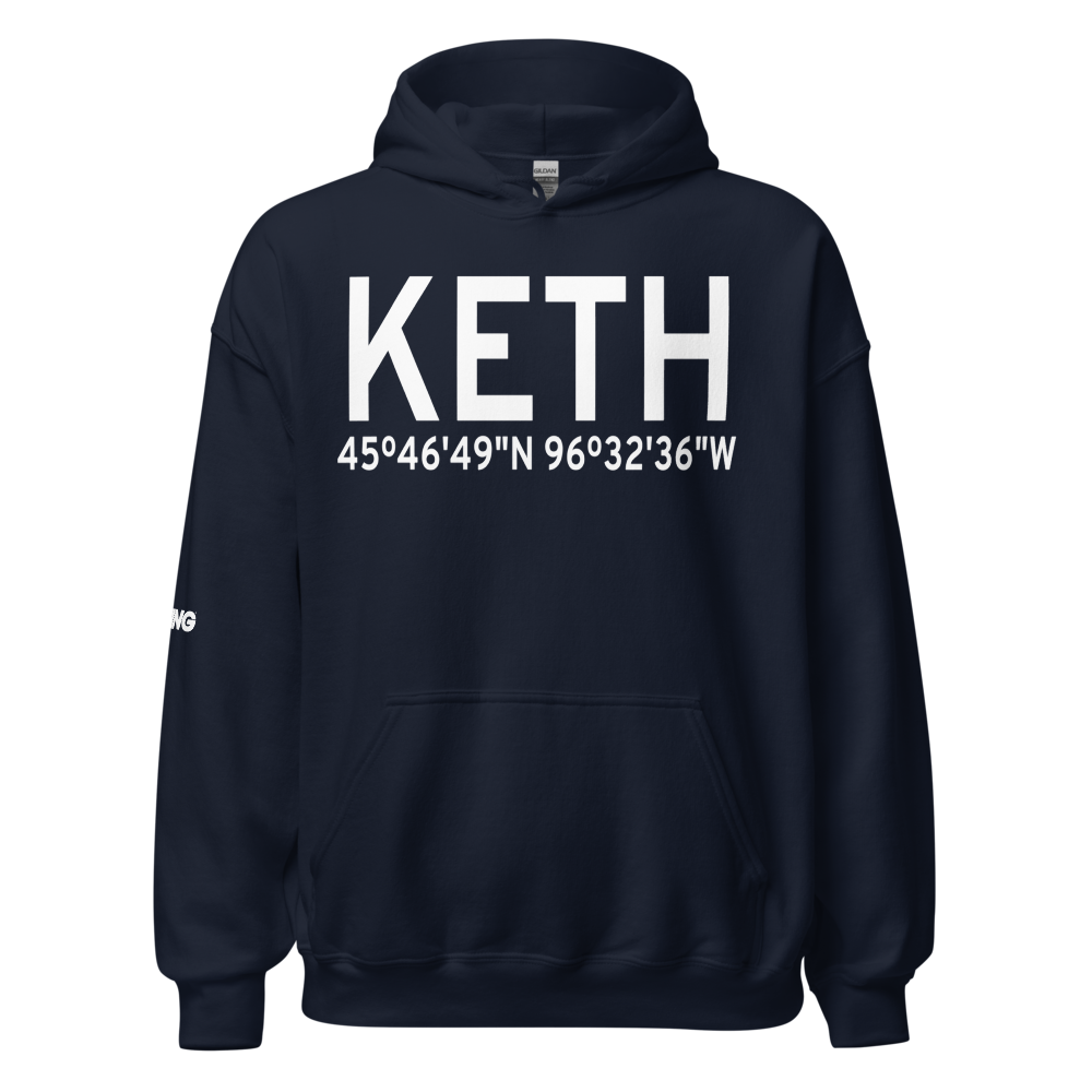 Wheaton Municipal Airport (KETH) ICAO Hoodie Sweatshirt 