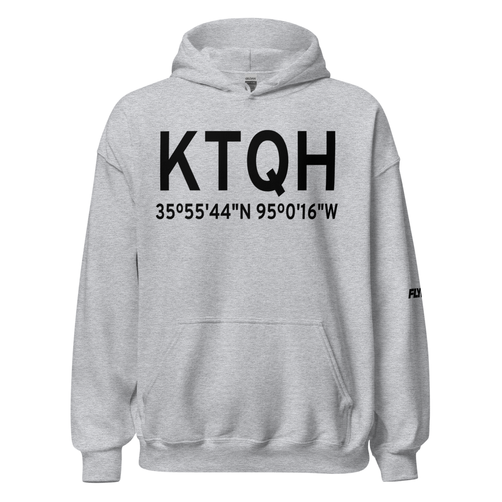 Tahlequah Municipal Airport (KTQH) ICAO Hoodie Sweatshirt 