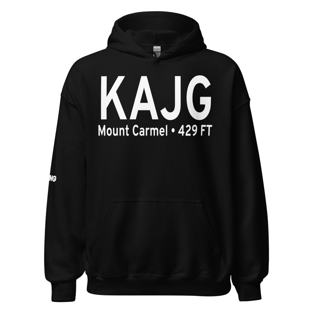 Mount Carmel Municipal Airport (KAJG) ICAO Hoodie Sweatshirt 