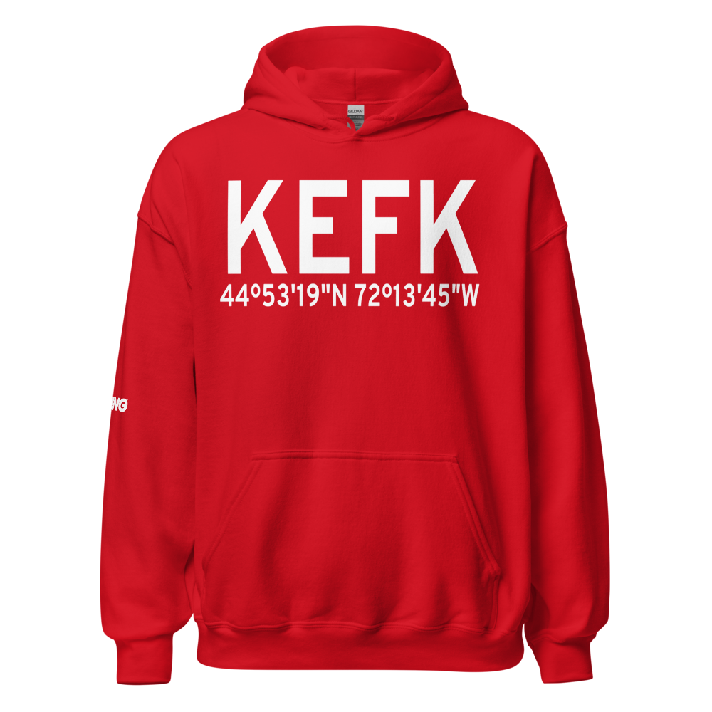 Northeast Kingdom International Airport (KEFK) ICAO Hoodie Sweatshirt 