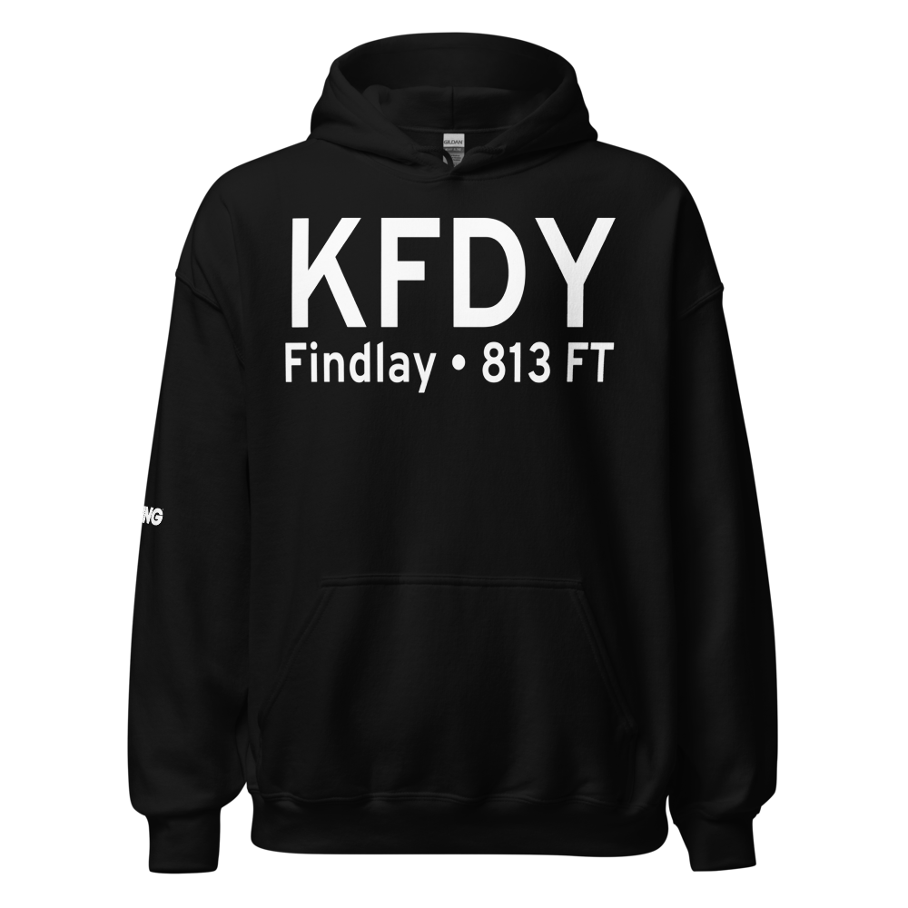 Findlay Airport (KFDY) ICAO Hoodie Sweatshirt 