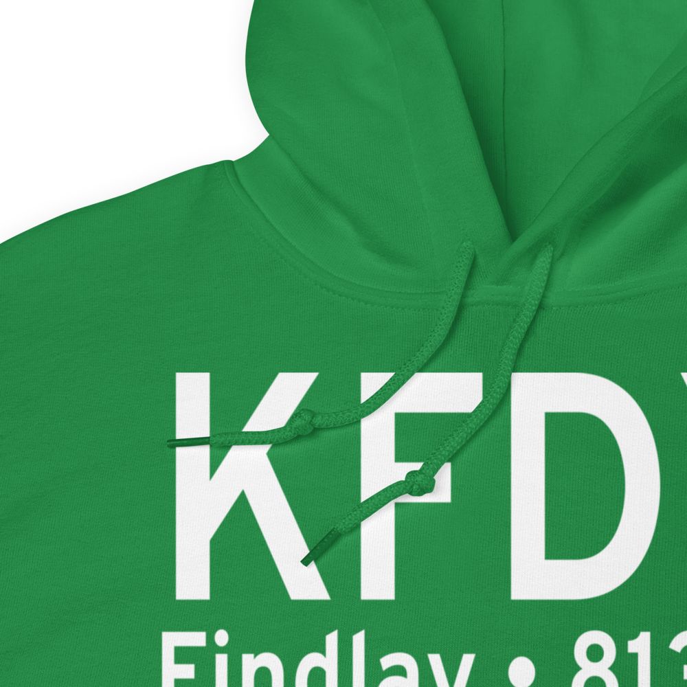 Findlay Airport (KFDY) ICAO Hoodie Sweatshirt 