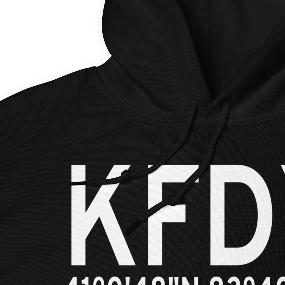Findlay Airport (KFDY) ICAO Hoodie Sweatshirt 