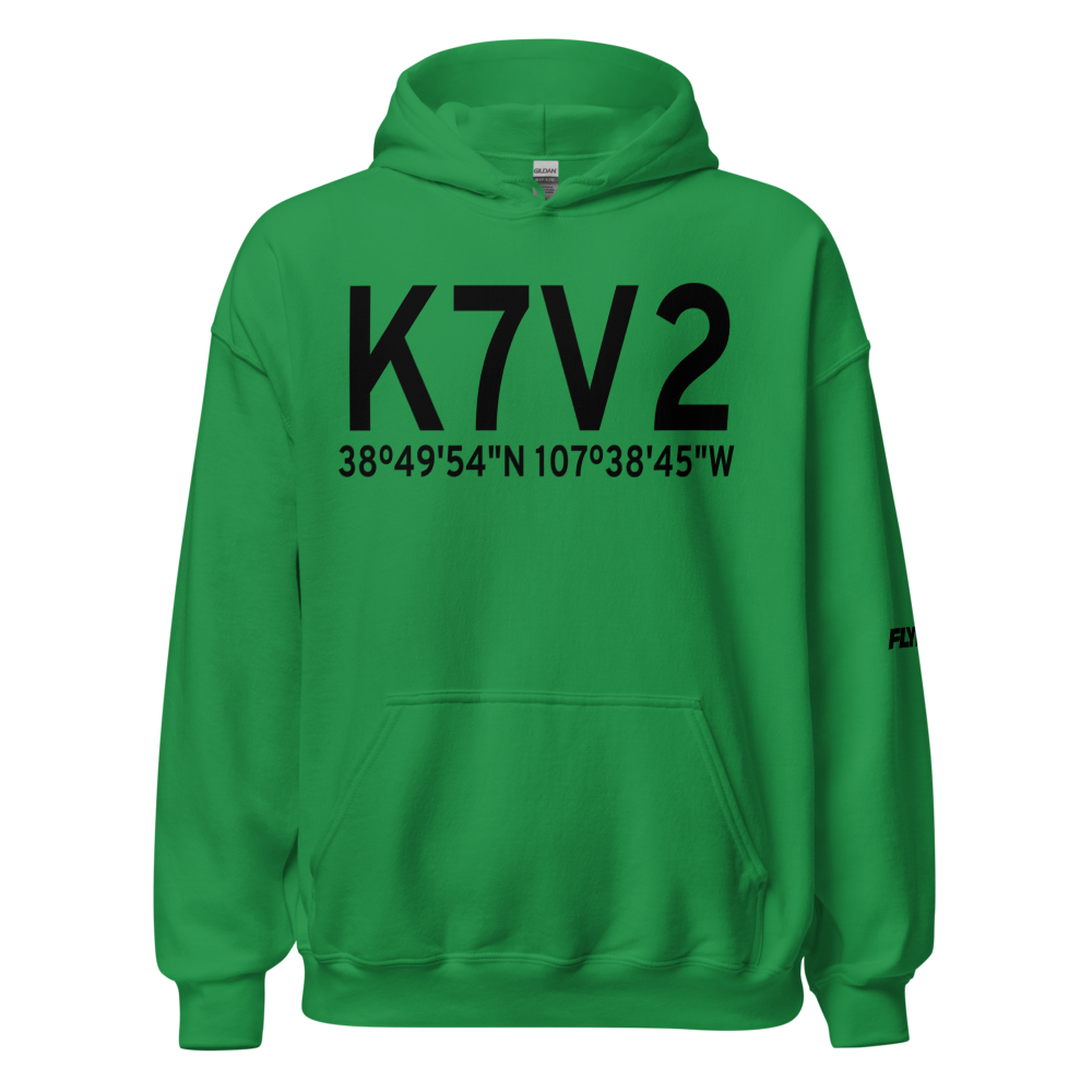 North Fork Valley Airport (K7V2) ICAO Hoodie Sweatshirt 