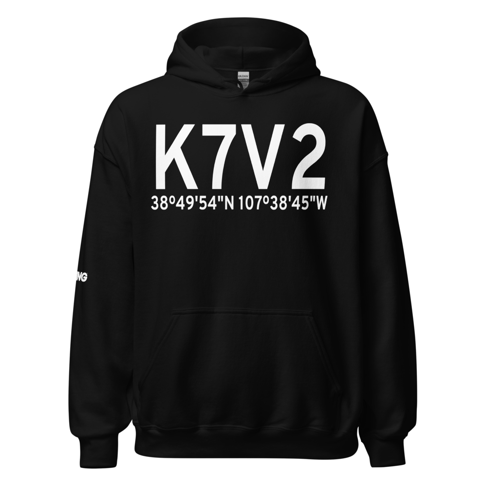 North Fork Valley Airport (K7V2) ICAO Hoodie Sweatshirt 