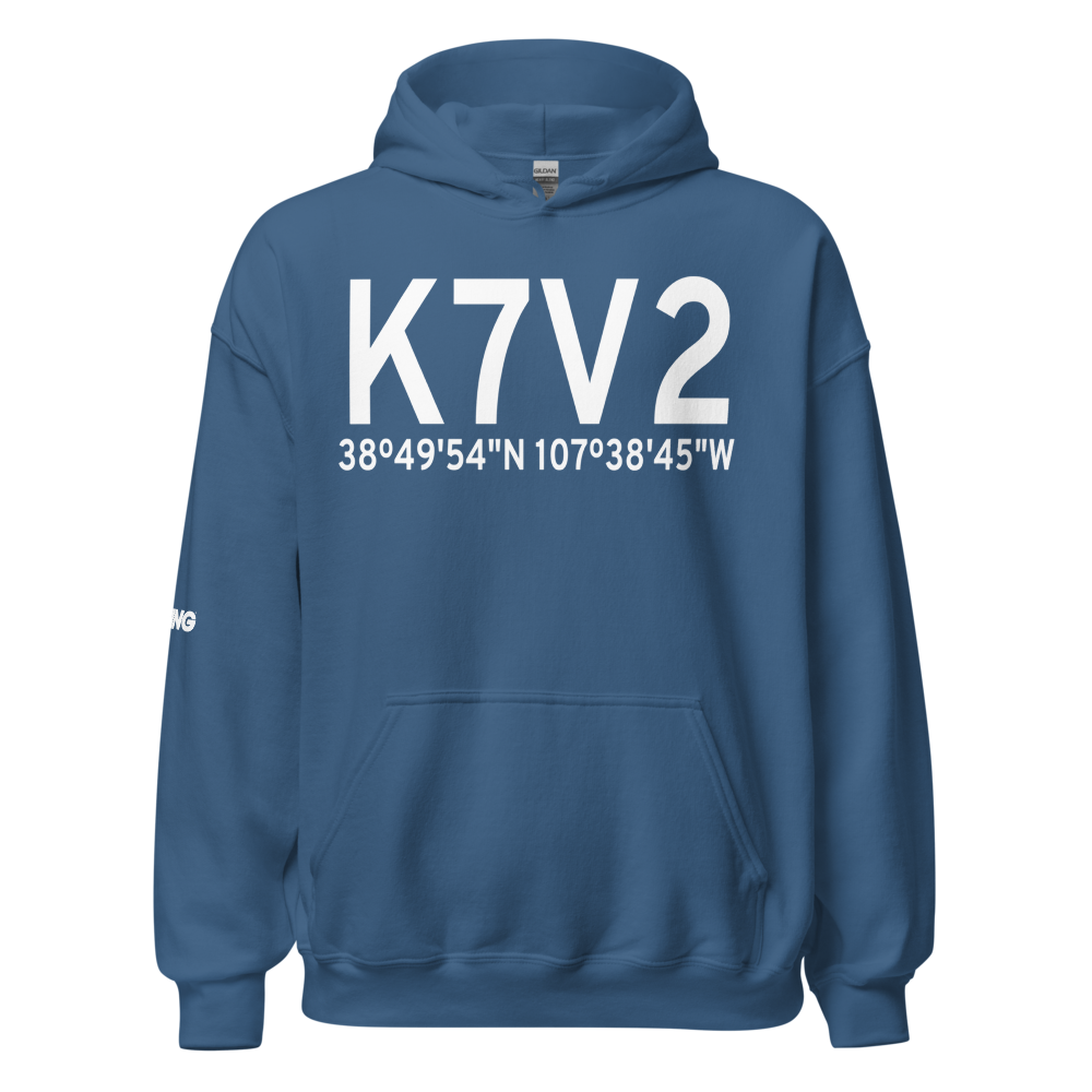 North Fork Valley Airport (K7V2) ICAO Hoodie Sweatshirt 