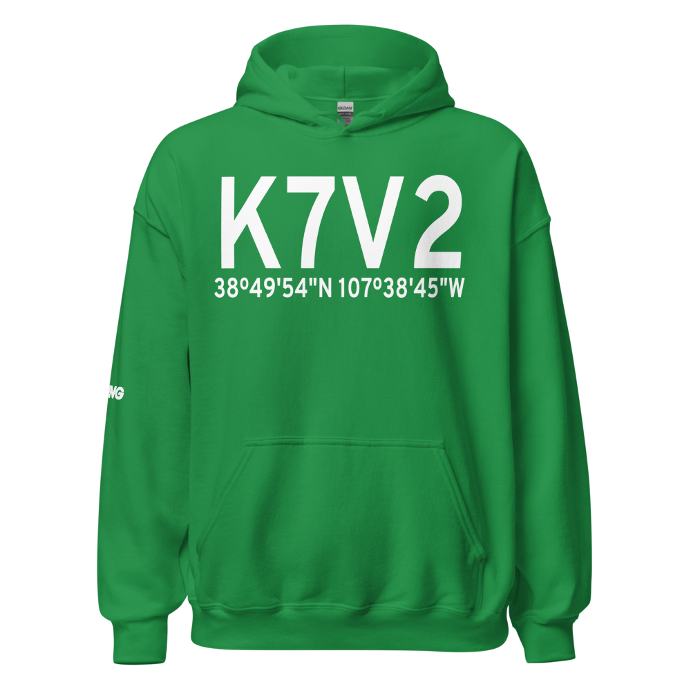 North Fork Valley Airport (K7V2) ICAO Hoodie Sweatshirt 